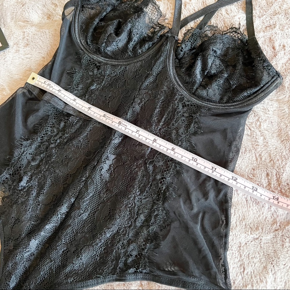 nobrand | black sheer lace teddy demi cup medium - Picture 6 of 8